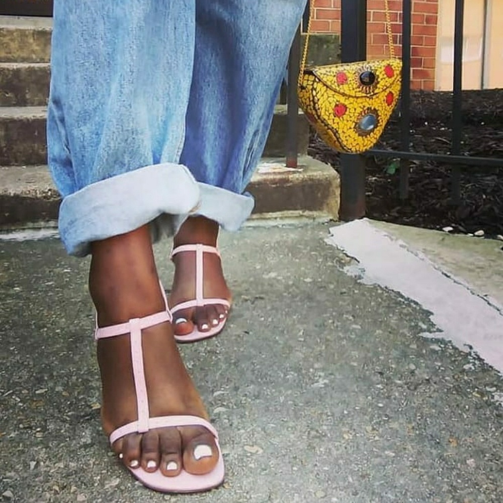 Size 8 Pink Strappy Sandals